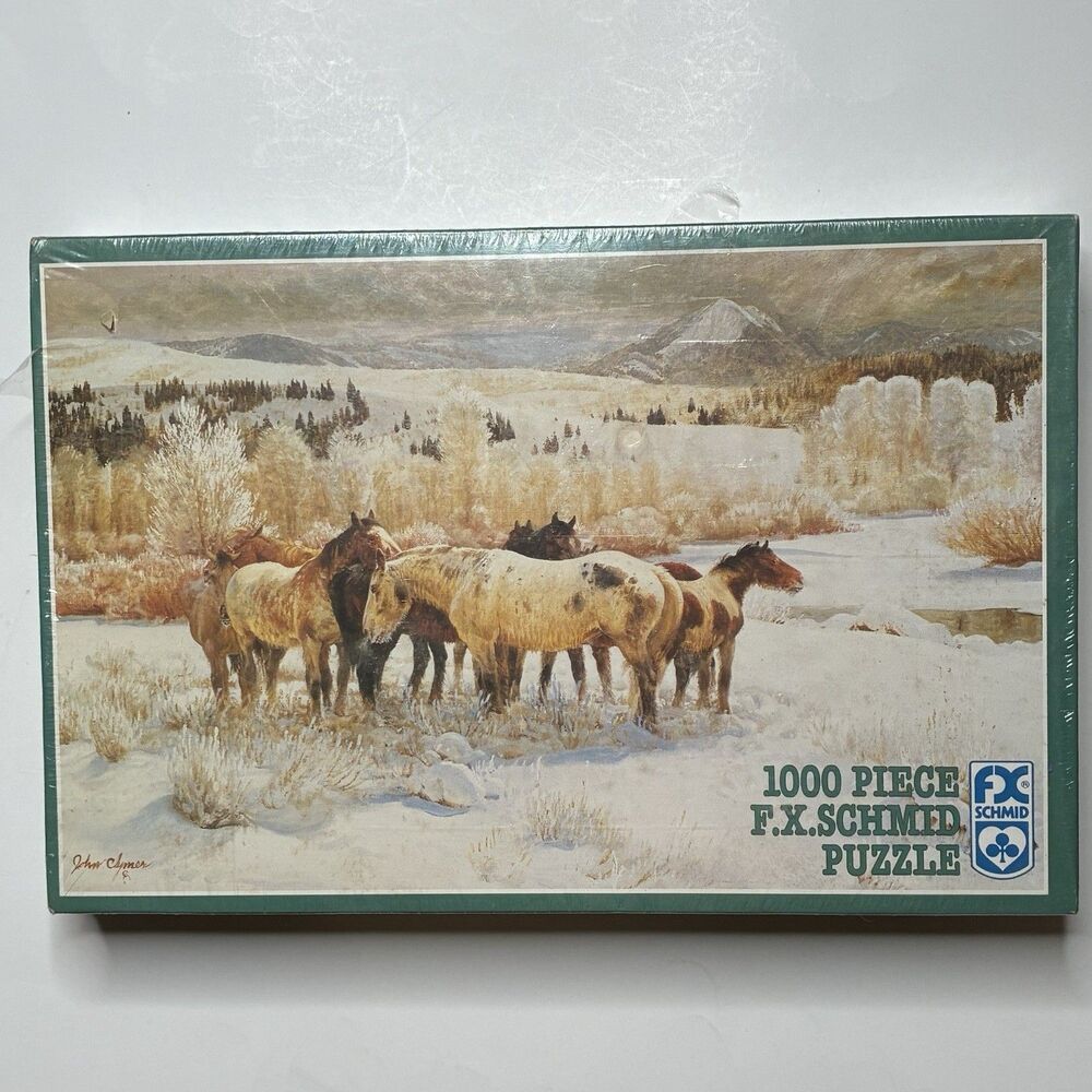 32 Degrees Below FX Schmid 1000 Piece Puzzle Horses 90005 USA New Sealed
